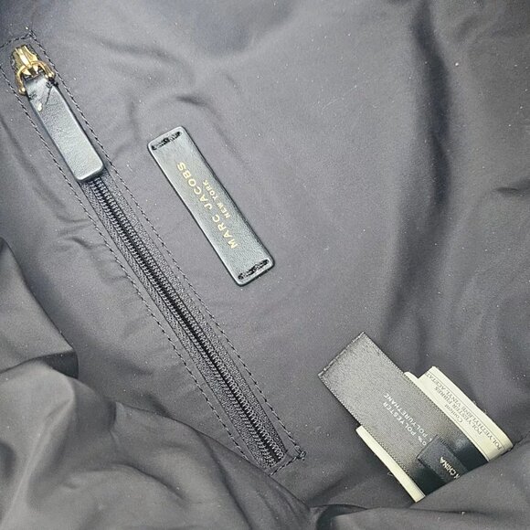 Marc Jacobs New York Backpack Bag Black Quilted Nylon Bag Medium Bag - Picture 10 of 13